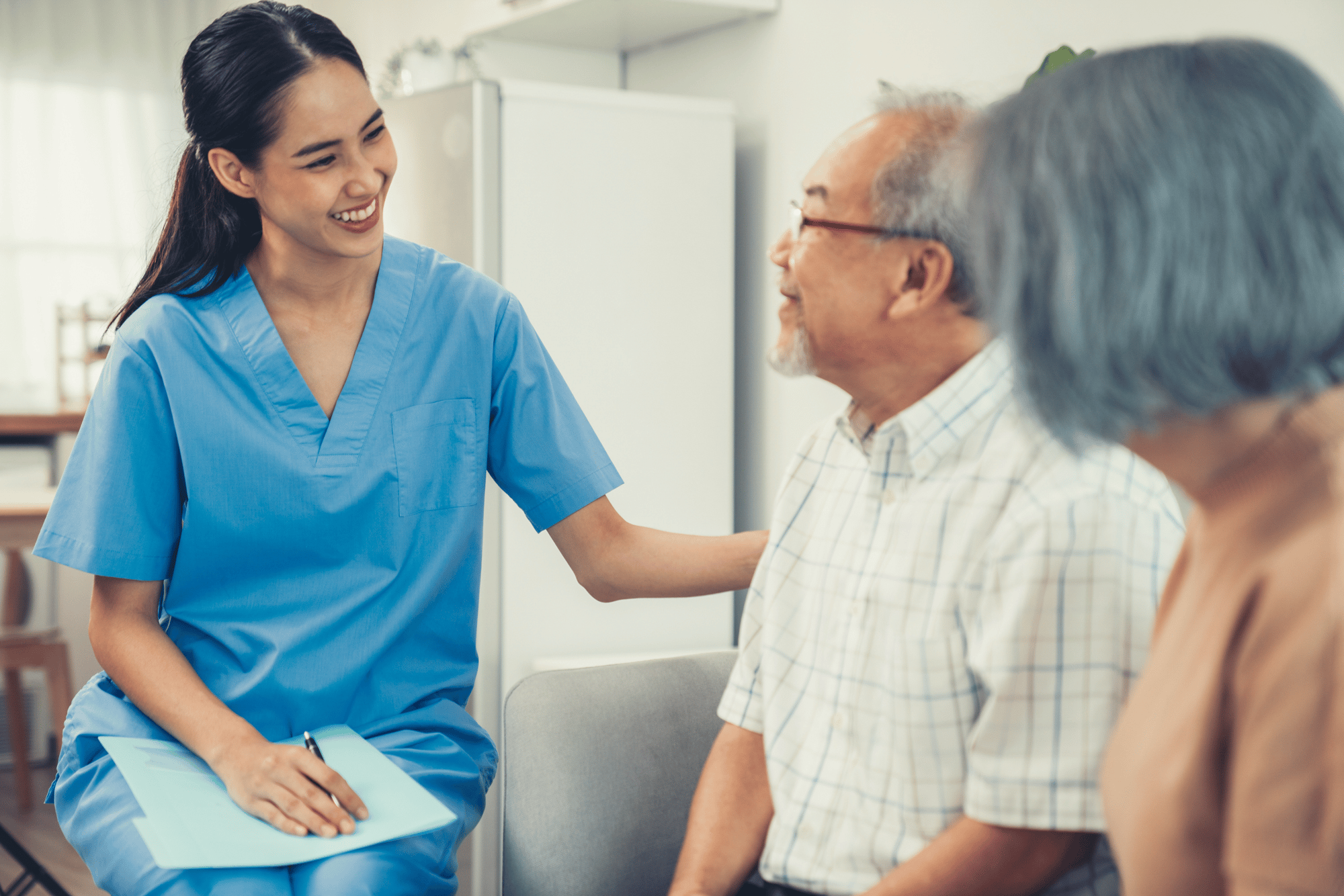 Nurse with patient Nurse with patient